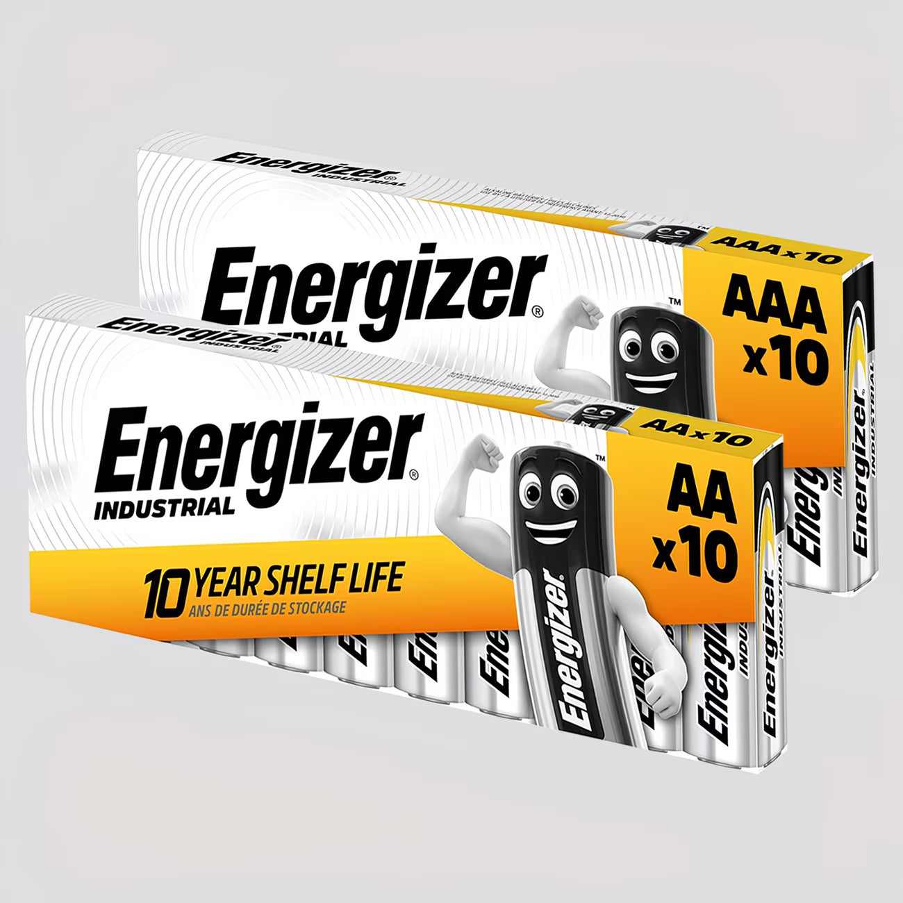 Energizer Industrial AA & AAA Batteries 20 Pack (10 AA + 10 AAA), LR6 LR03 MN1500 1.5V, Long-Lasting Alkaline Batteries, Professional & Everyday Use